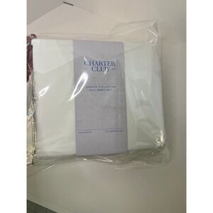 Charter Club Damask‎ Collection Full Sheet Set 550 Thread Count 100% Cotton NIP